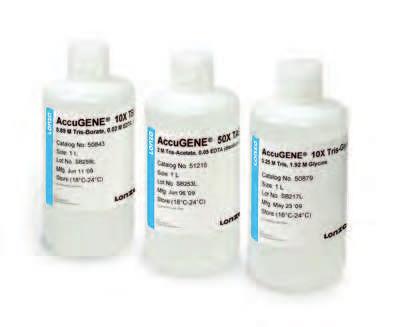 AccuGENE Buffers Formulated for Maximum Performance for a Wide Range of Applications Manufactured to strict quality control standards Lot-to-lot consistency Ready-to-use solutions to reduce