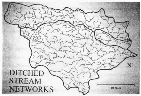 Rush & High Island Creek Watersheds Circa 1960 (After
