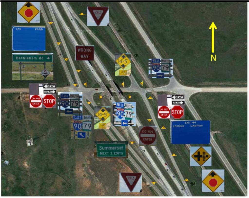 Figure 14: Existing Signing 4. The proposed access connects to a public road only and will provide for all traffic movements.