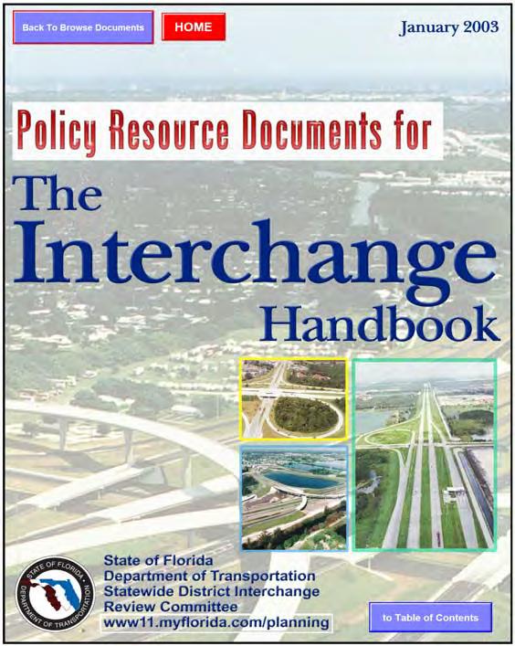 Policy Resource Documents for The Interchange Handbook The Policy Resource Documents (July 2000) summarize existing statutes, policies, rules, and standards that apply to the interchange proposal