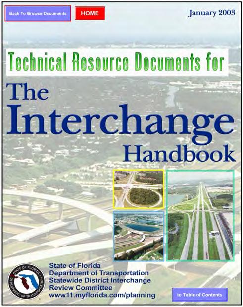 Technical Resource Documents for The Interchange Handbook The Technical Resource Documents provide guidelines for the technical analysis and review of the interchange proposals TRD-1: Department