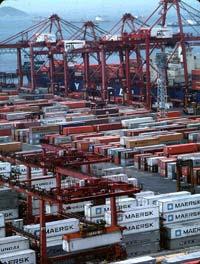 HONG KONG-PEARL RIVER DELTA- CONTAINERPORT MILLIONS OF 20 ft.