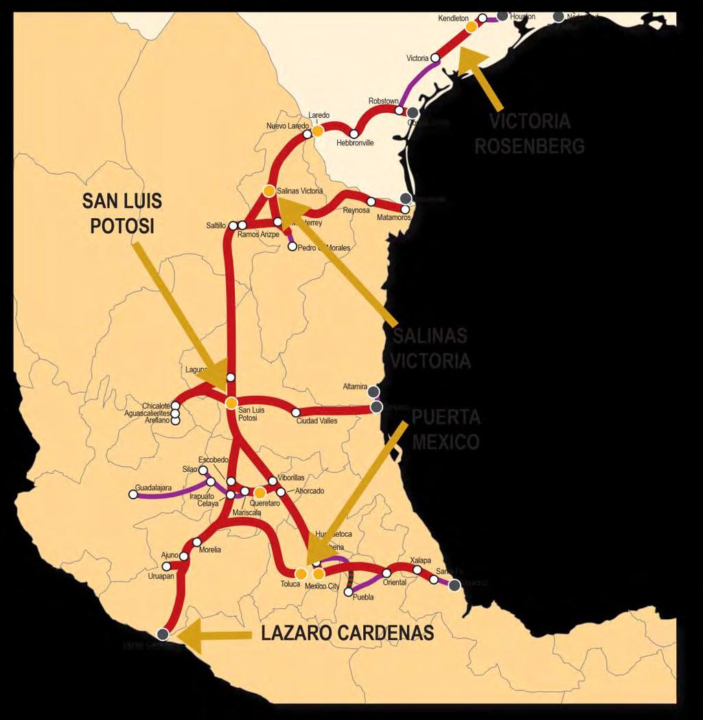 The KCS Cross-Border Solution Since 2008, KCS has invested over $275 million on the Houston to Lazaro Cardenas cross border corridor alone.
