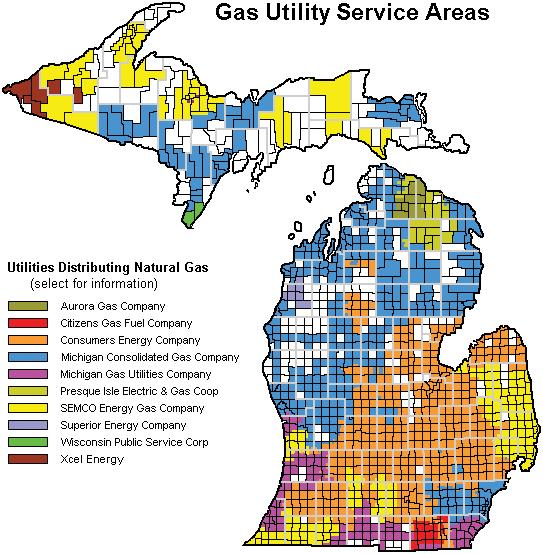 Gas DTE Energy provides natural gas services for Alpena and Port area through the Michigan Consolidated Gas Company as shown in the maps below. DTE is a private entity.
