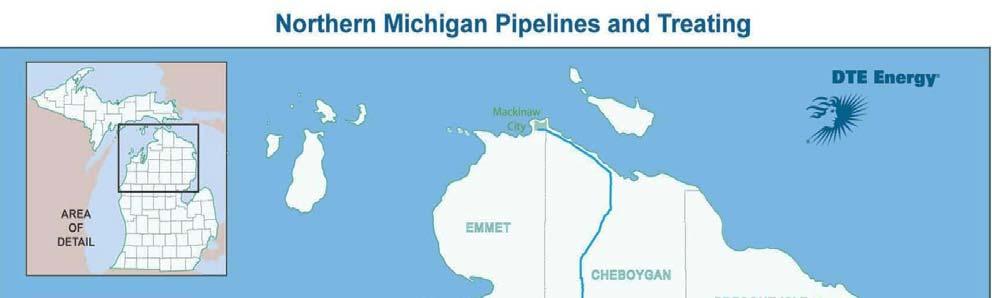 Figure 4 8 Intrastate Gas Pipelines for Northern Michigan Source: DTE Energy, 2009 This Map shows