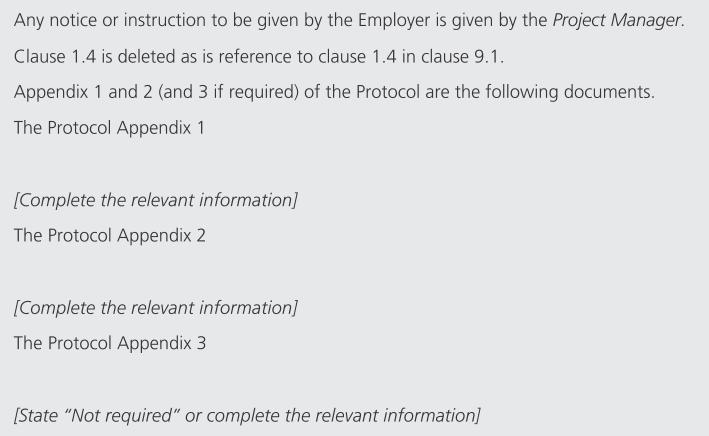 NEC Practice Note Model Scope entry more This is the hierarchy clause in the BIM Protocol This is Information Particulars.