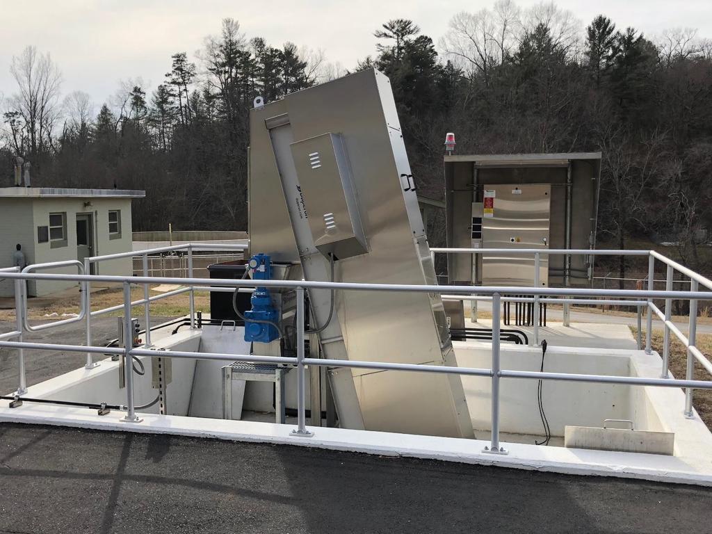 A new bulk material removal system was installed during the Wastewater
