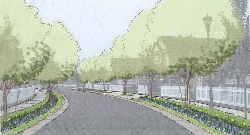 New and redeveloped residential streets, though, present an opportunity to use swales effectively since there is greater control of where driveways are located.