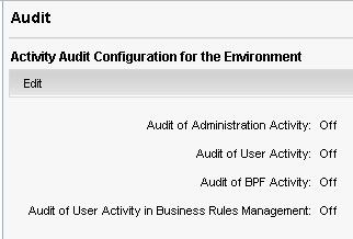 Audit Features The system has various audit functions that let you track changes to both configuration and transaction data Activity audit lets you track configuration