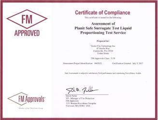 Planit Safe Awarded FM Global Certification For new system commissioning or testing existing installations that already contain foam concentrate So Where Has Planit Safe Test Method Been Used?
