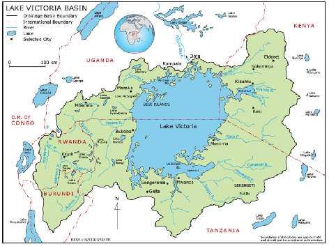 Lake Victoria Nile basin- White Nile source Shared by 3 EAC states S.A = 68,8 km² C.A = 195, km² Kenya: S.A = 6%, C.A = 22% Uganda: S.A = 45%, C.A = 16% Tanzania: S.A = 49%, C.