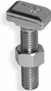 Suitable for all applications Four channel profiles in carbon and stainless steel, available in lengths up to 20'; used in combination with a choice of four T-bolt diameters, in lengths of 1" to 12"