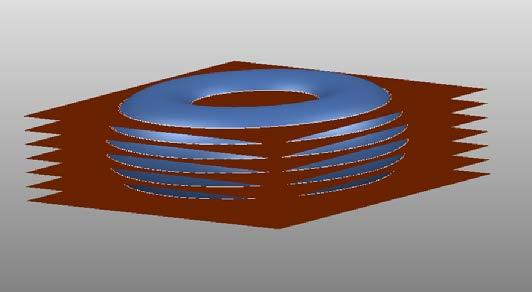 For each layer first, the outer contours are deposited then the inside area is filled. Figure 3 shows the steps involve in 3-axis slicing method.