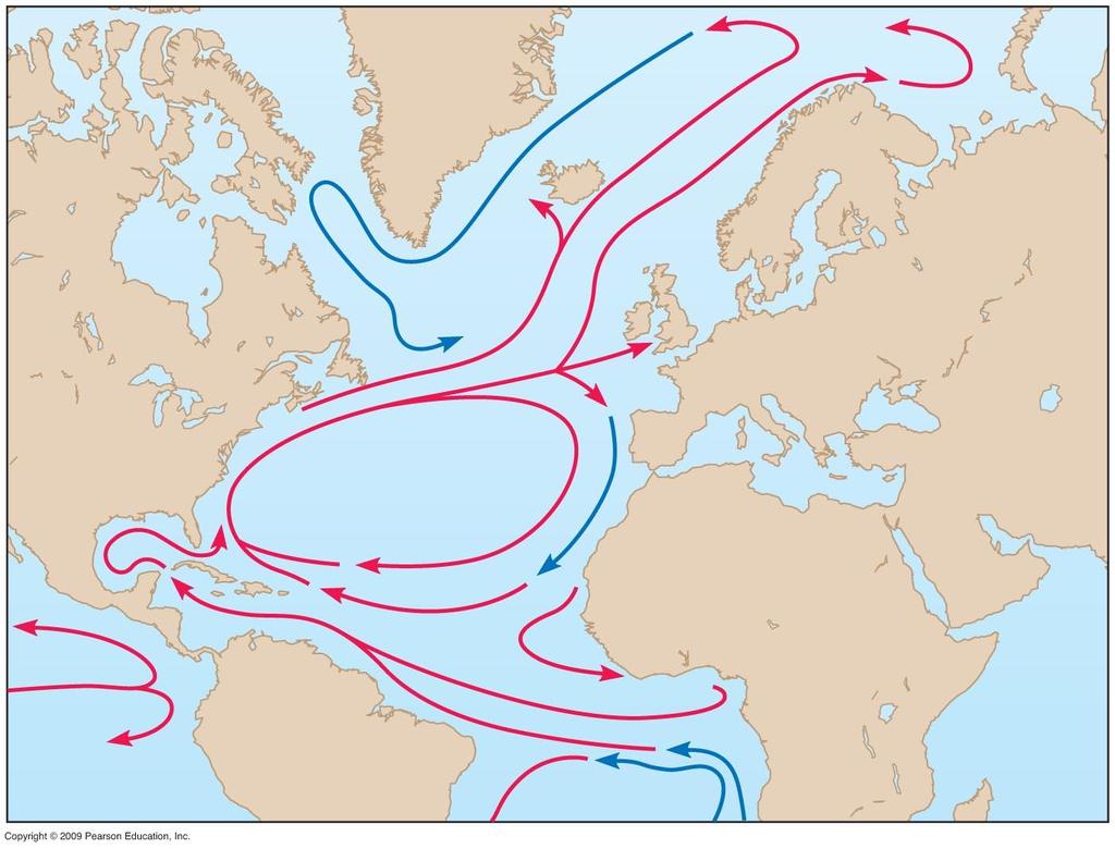 Greenland North America Gulf Stream Europe