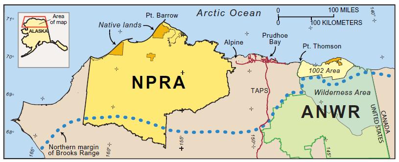 Arctic Oil ANWR: 5.7-15 billion bbl NPRA: 6.