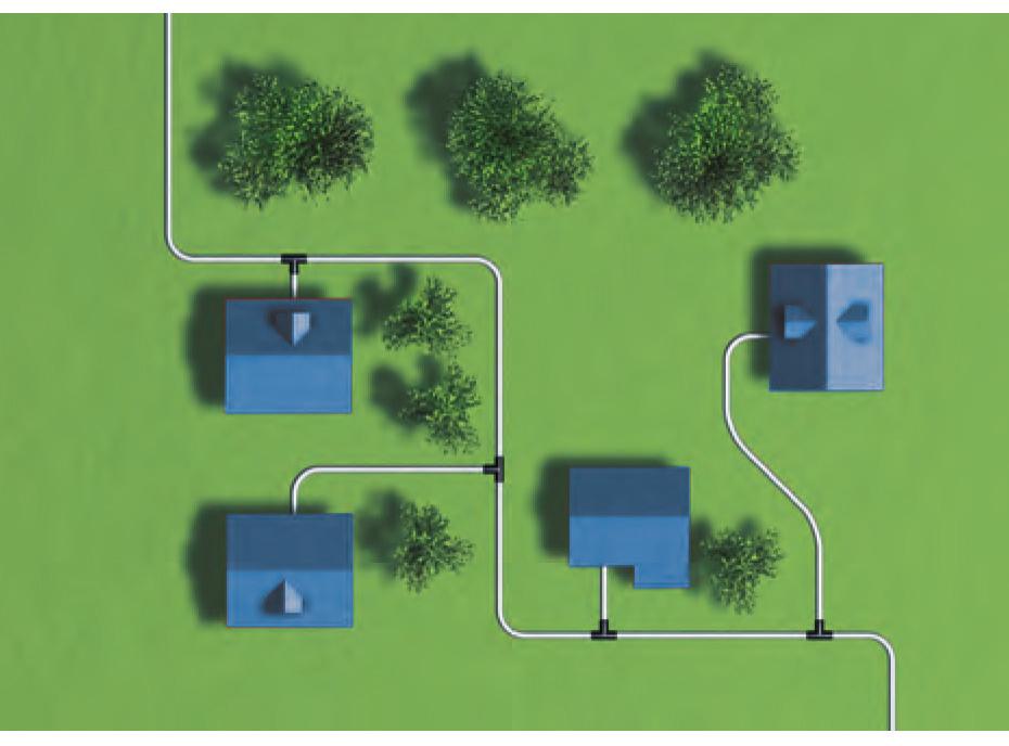 ECOPEX Designing GENERAL CONSIDERATIONS With ECOPEX pipes both complicated district heating networks and connecting lines between buildings can be achieved cost effectively.