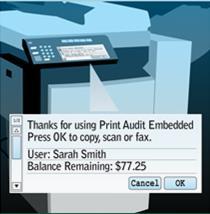 Cost Recovery The Print Audit 6 Recovery module is designed to not only track the costs of every page printed, but also provides tools to recover those costs by charging print costs back to users,
