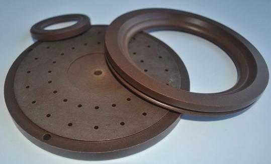 and seals machined from Sustarin H AF Sustamid Nylon, available in cast