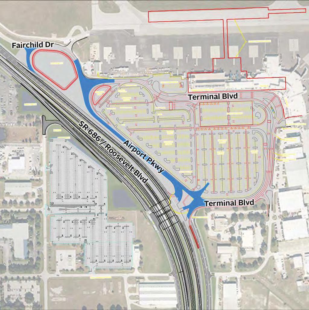 Airport Coordination Airport Access Design-Build Firm will construct: - Reverse Access Road, stormwater system, the permanent barrier/fronting wall between Roosevelt Boulevard and the reverse access
