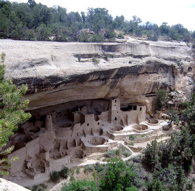 Take for example the cliff dwellings at Mesa Verde that were formed below the surface of the flat topped mesa.