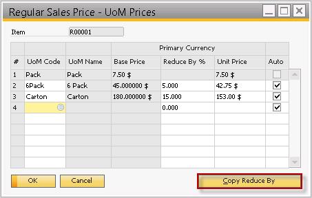 Price setup per UoM Enhancements Price setup for
