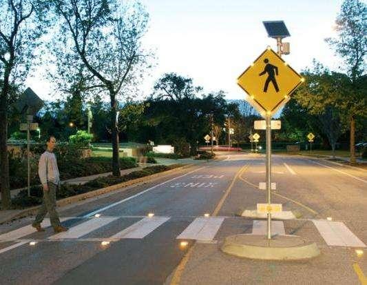 Traffic calming elements to ensure pedestrian safety.