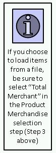 Merchandise Selections Step 3. Product Merchandise Filter (Required selection) Specify the Merchandise you want to report against.