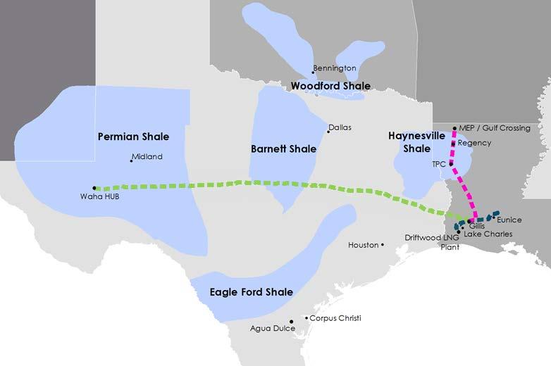 Pipeline network Bringing low-cost gas to Southwest Louisiana 2 1 Driftwood Pipeline (1) Capacity (Bcf/d) 4.0 Cost ($ billions) $2.