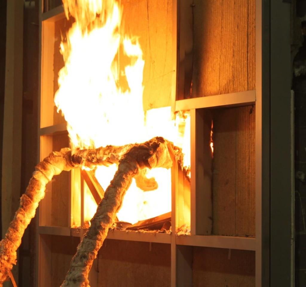 Fire Performance Mullion exposure to fire test Exposed