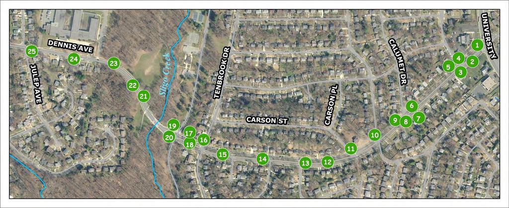 Green Streets Dennis Avenue Forest Estates Treated = 20 impervious