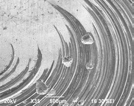 measured micro channel using SEM image of micro-machined channel depth of 1,348.07 μm, width of 643.