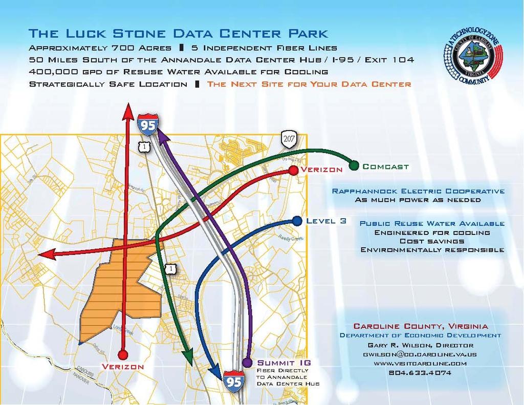 One More Offering: Only 750 Acre Site, Exit 104 Not Just for Data Centers Luck Expanded