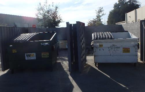 Management (WM). There are 25 front load garbage containers and 24 front load recycling containers on campus.