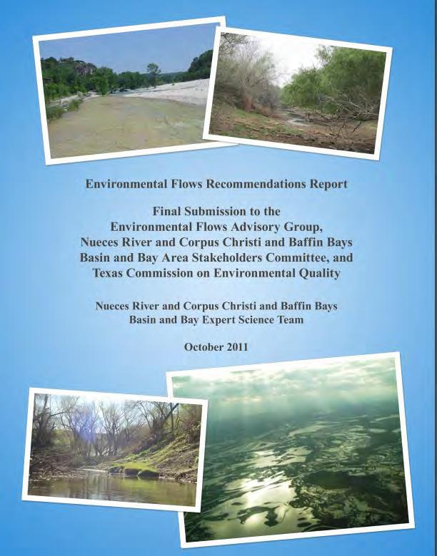 Science: Senate Bill 3 Process Nueces Basin & Bay Expert Science Team (BBEST) Historical and scientific review of estuary.