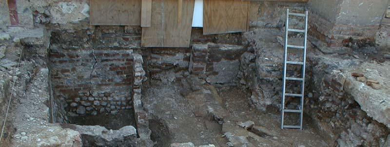 Archaeologists Excavation at the rear (east) of the Crypt In addition to the above a new stair well was constructed immediately to the east of