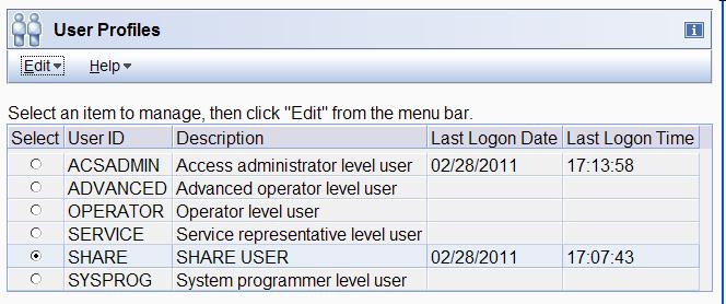 User & Roles Management Login via Userid: acsadmin, Password: password Roles & User