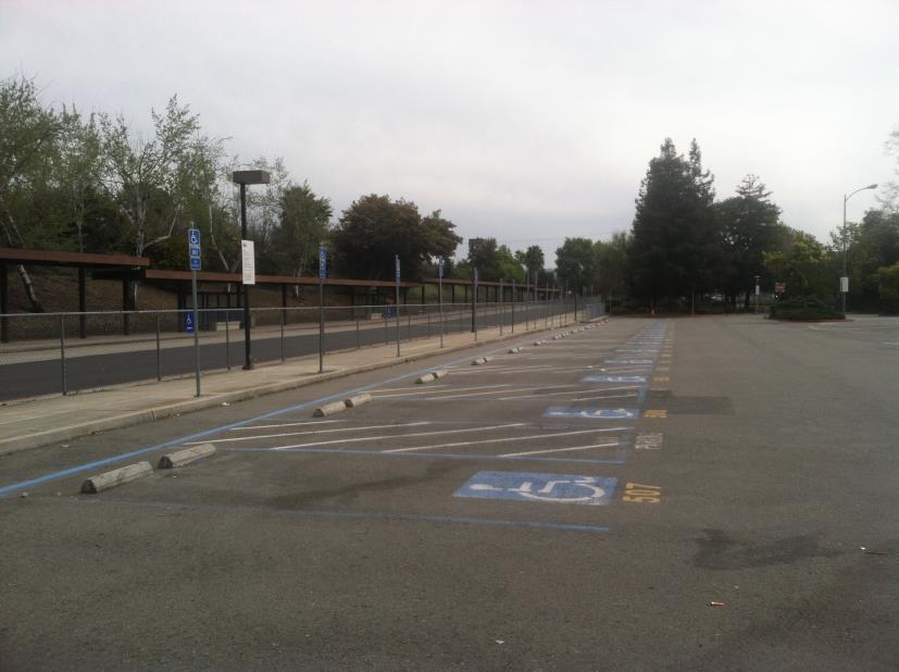 into path of travel Accessible parking spaces are to be