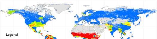 Global EWS Provides 1-7 day forecast fire danger coarse scale Indicates
