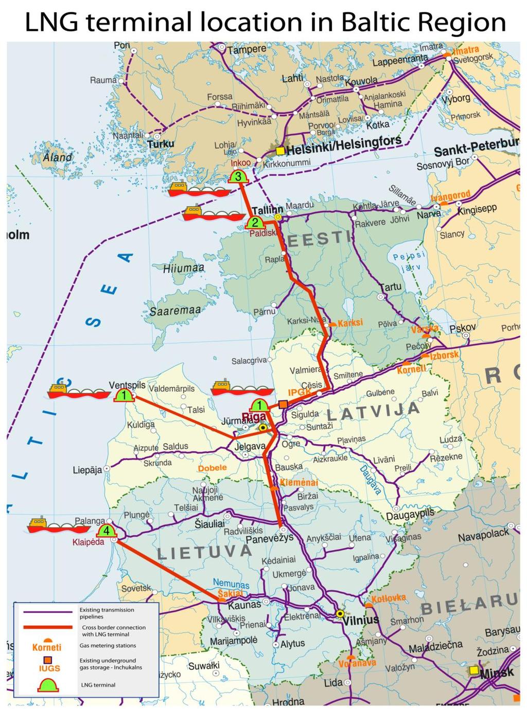 LNG TERMINAL All four countries of the East Baltic area have shown their strong interest in offering the location for the