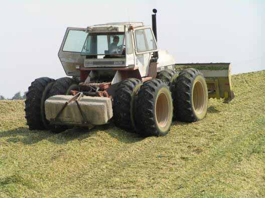 content Depth of silage Average tractor weight Number of