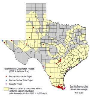 Desalination in Texas Current Desal Plant Capacity