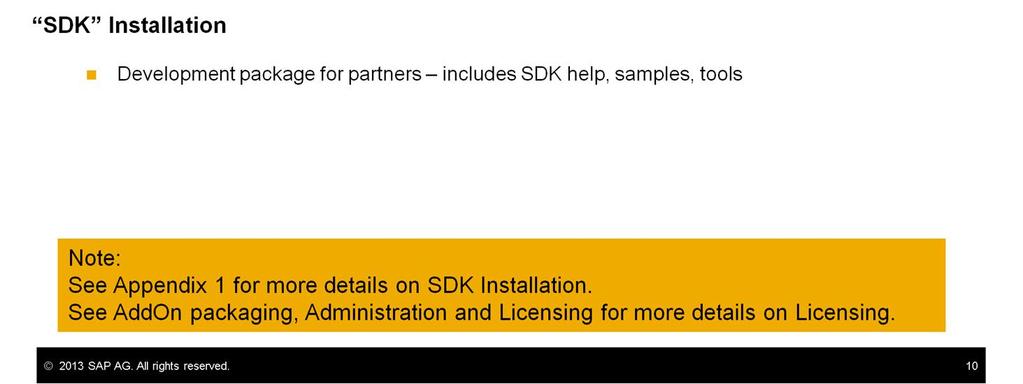 There s only one set of APIs no debug / release According to the remark above you could see the SAP Business One Software Development Kit to be available in three versions : The SDK Installation is a