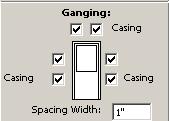 Ganging You can align doors and windows horizontally and vertically with these parameters.
