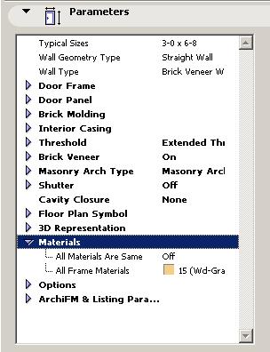 4.2 Basic Parameters On this page you can also find the Basic parameters that control the doors size and position.