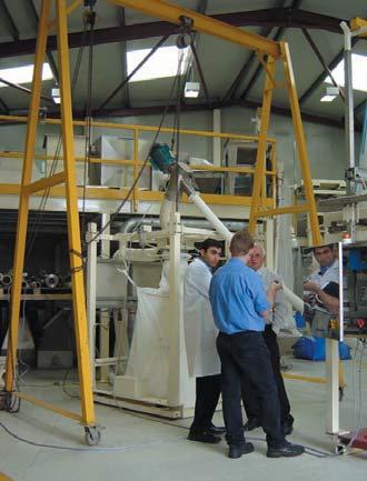 FLEXIBILITY by design Materials testing Our in-plant testing facility can quickly evaluate the flow characteristics of any kind of material from samples supplied by the customer.