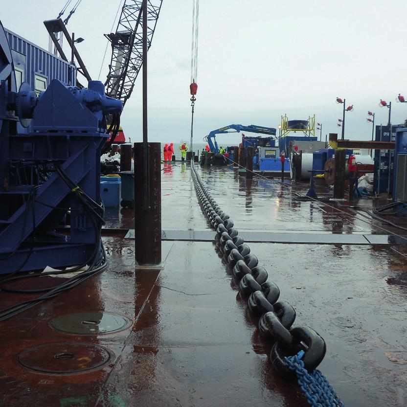 Subsea pile and anchor chain