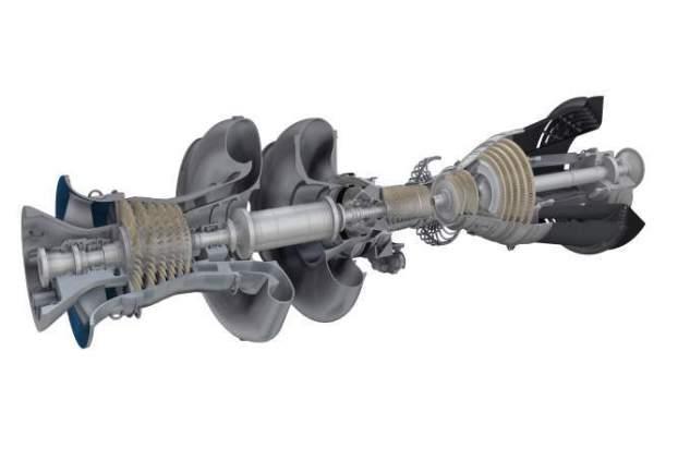 Proven technologies integrated in a 3-shaft 100+ MW gas turbine package CF6-80C2 High Pressure Compressor (HPC) Aeroderivative Single annular or DLE combustor Frame derivative Power turbine shaft
