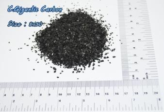 Type of activated carbon 2. Granular activated carbon, GAC size : 0.2-5 mm or > 80 mesh (Ex.