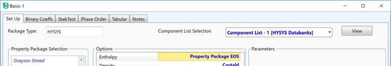 The next step is to pick a fluid property package. From the Fluid Packages screen click the Add button.