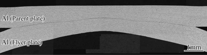 (d) Welding interface (left-hand-side). Un-welded area Fig. 7 Optical micrographs of the welding interface (right-hand-side)... decreased, as shown in Fig. 8.